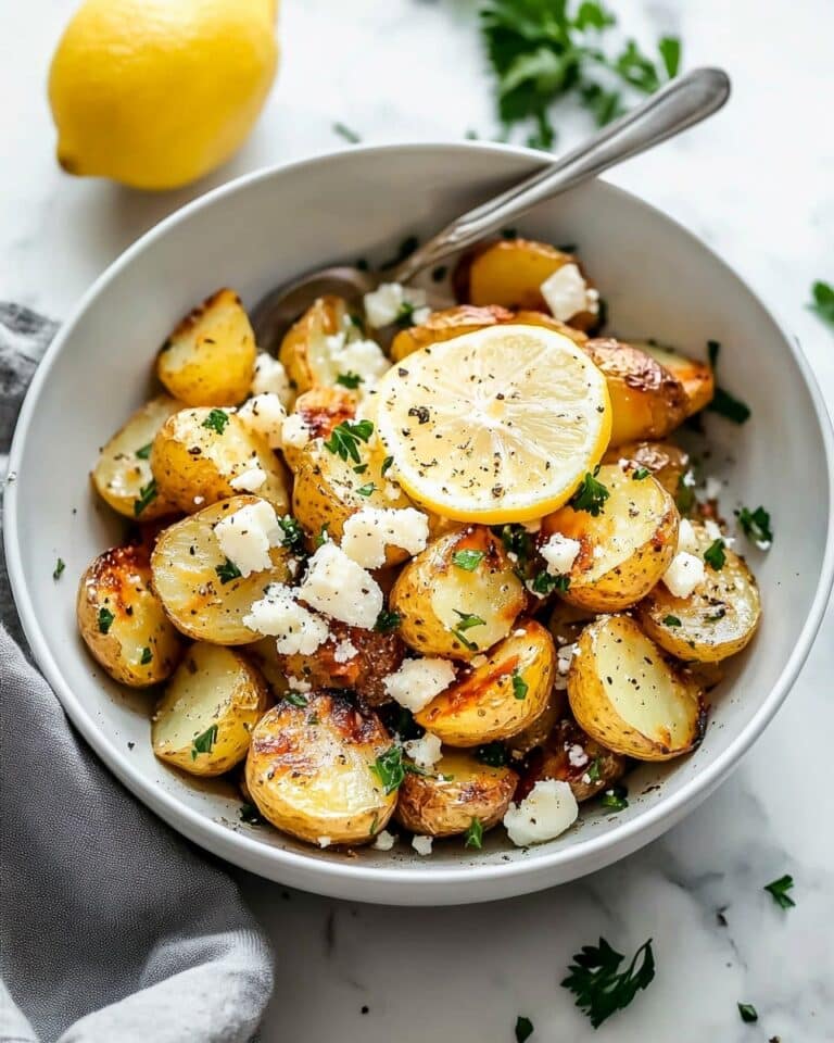 Greek Roast Potatoes with Lemon, Feta, and Fresh Herbs Recipe
