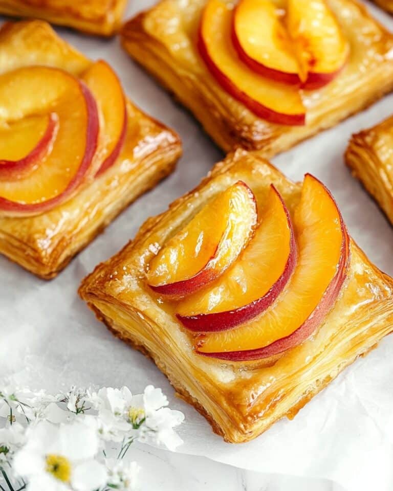 Peach and Brown Sugar Puff Pastry Tarts Recipe