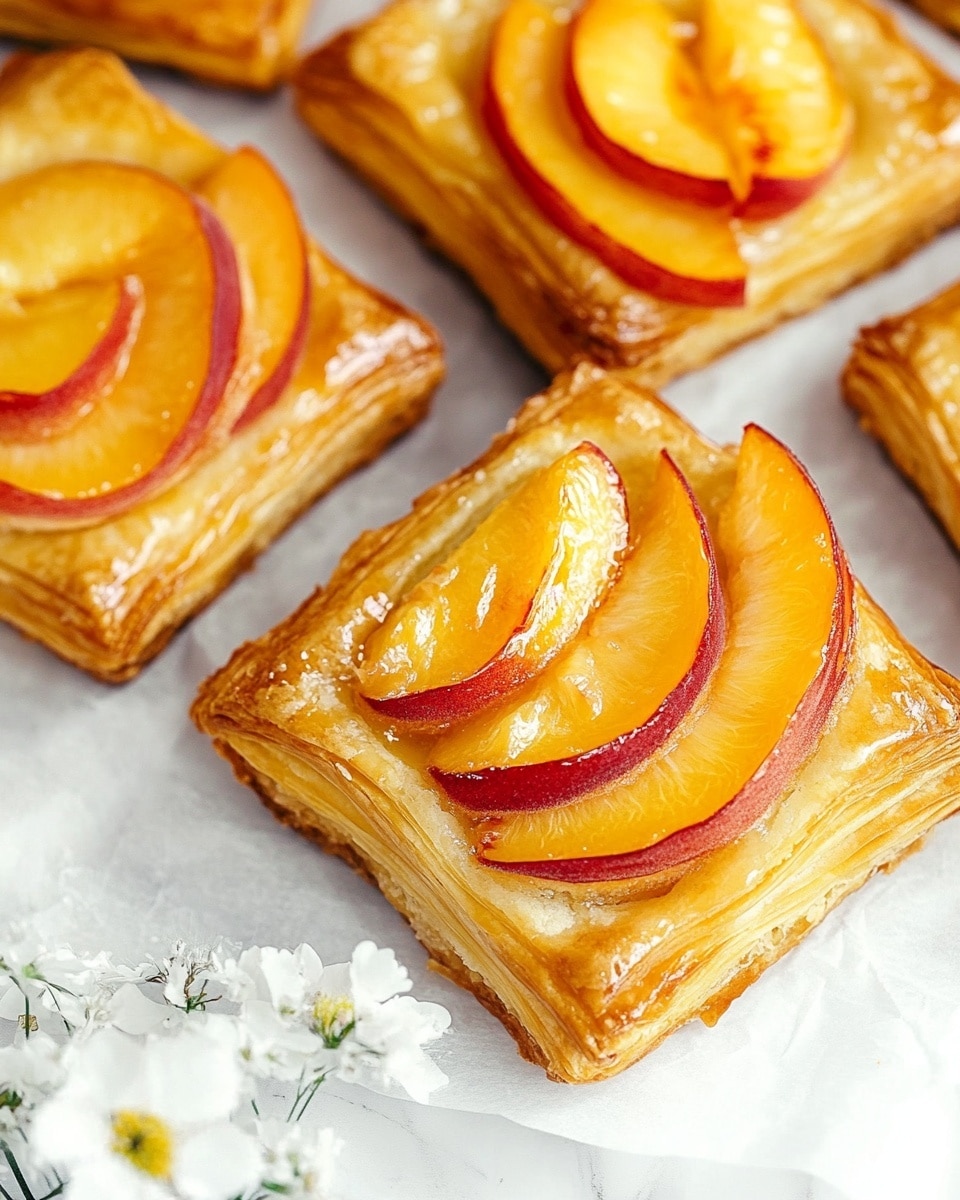 Peach and Brown Sugar Puff Pastry Tarts Recipe