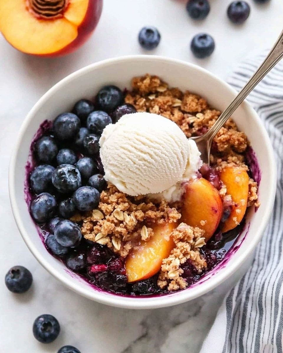 Blueberry Peach Crumble Recipe - Recipe Image