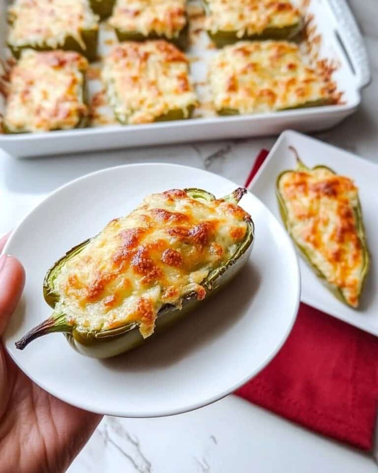 Stuffed Banana Peppers with Cream Cheese, Cheddar, and Parmesan Recipe