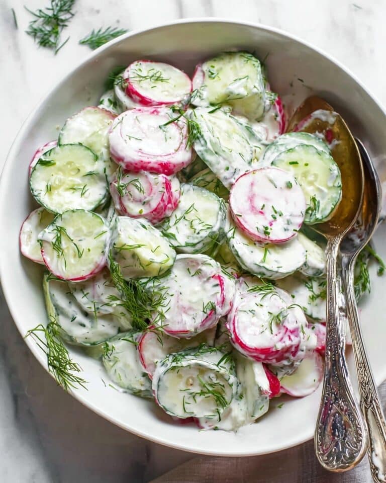 Cucumber Radish Salad with Yogurt Dill Dressing Recipe
