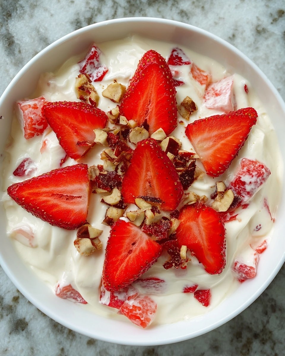 Strawberry Dessert Salad with Toffee Recipe - Recipe Image