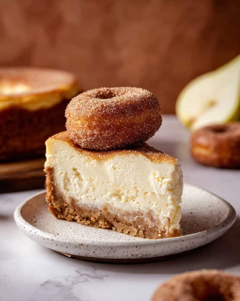 Apple Cider Cheesecake with Cinnamon Swirl and Caramelized Apple Cider Topping Recipe