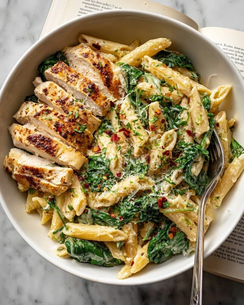 Creamy Garlic Parmesan Chicken Pasta (30 Minute Dinner) Recipe