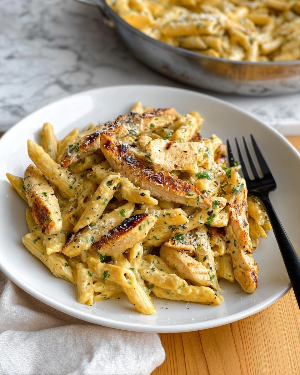Garlic Parmesan Chicken and Pasta Recipe - Recipe Image