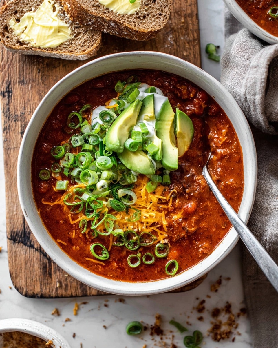 Crockpot Spicy Queso Beef Chili Recipe - Recipe Image