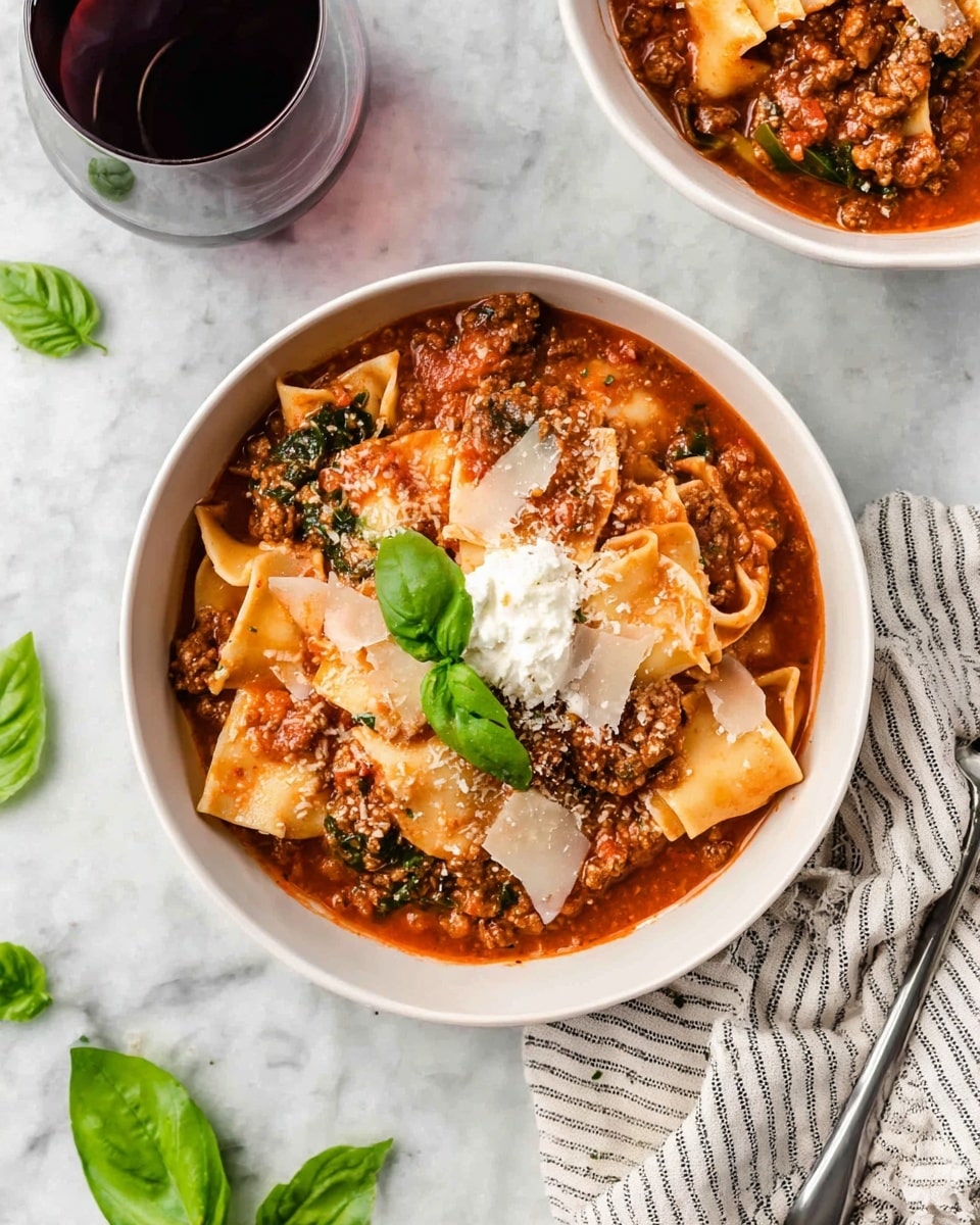 TikTok Lasagna Soup Recipe - Recipe Image