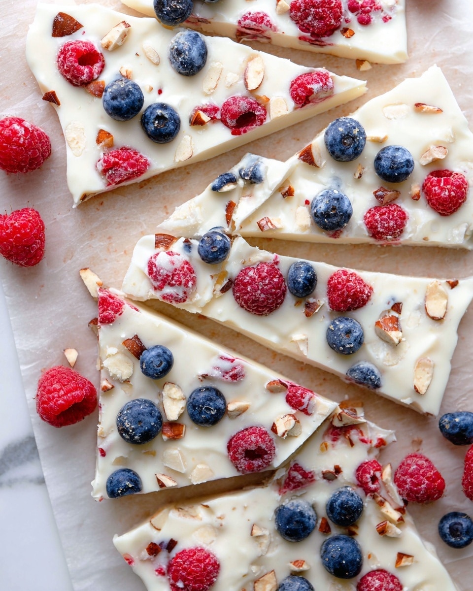 Frozen Yogurt Bark with Blueberries, Raspberries, and Walnuts Recipe - Recipe Image