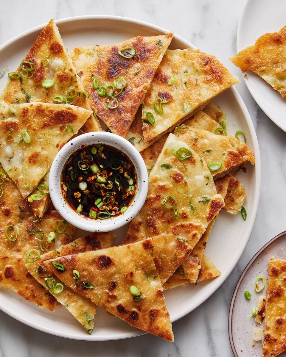 Scallion Pancakes with Dipping Sauce Recipe - Recipe Image