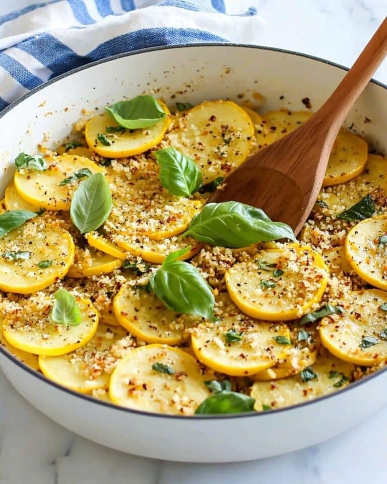 Sautéed Yellow Squash with Herb Oil and Crispy Bread Crumb Topping Recipe
