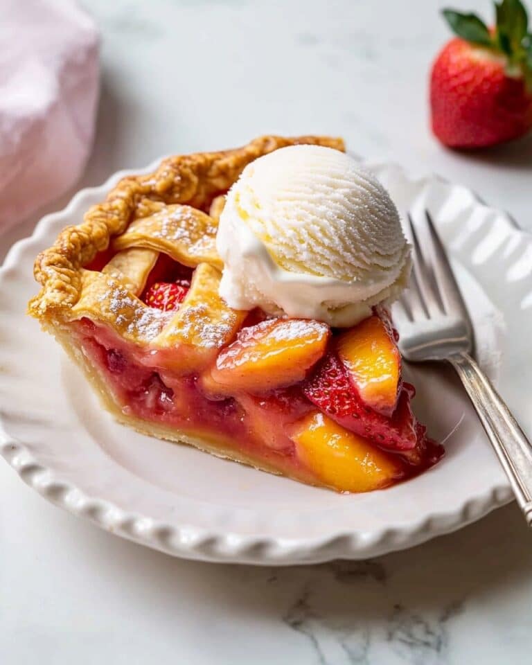 Brown Butter Strawberry Peach Pie Recipe