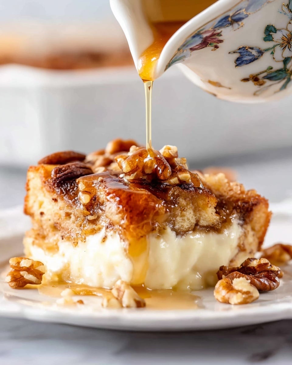 Pumpkin French Toast Bake with Cream Cheese Filling and Pecan Topping Recipe - Recipe Image