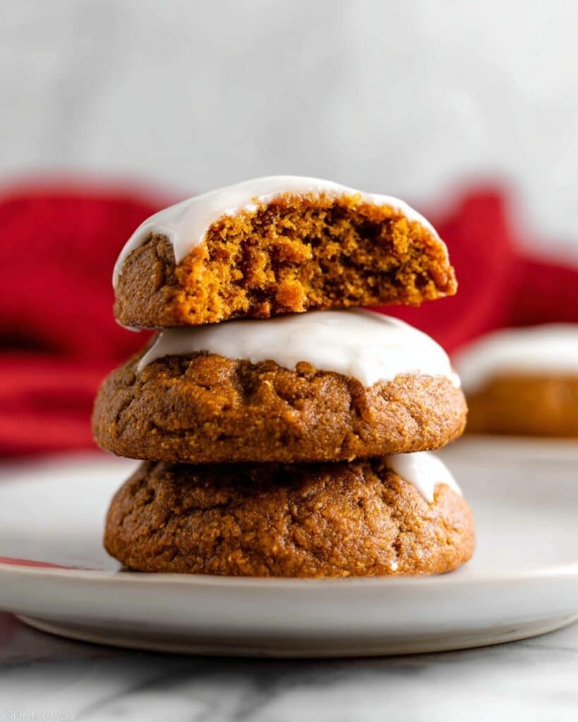 Super Soft Pumpkin Cookies with Maple Cream Cheese Icing Recipe