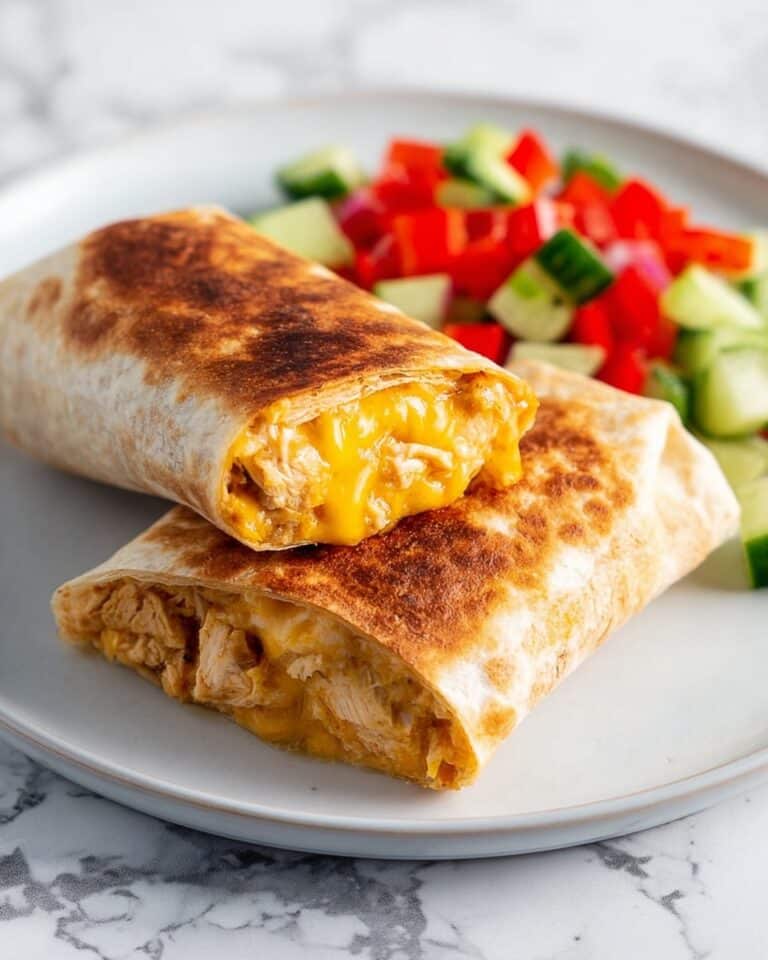 Cheesy Garlic Chicken Wraps Recipe