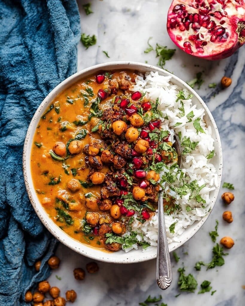 Sweet Potato Lentil Curry with Crispy Sesame Chickpeas Recipe