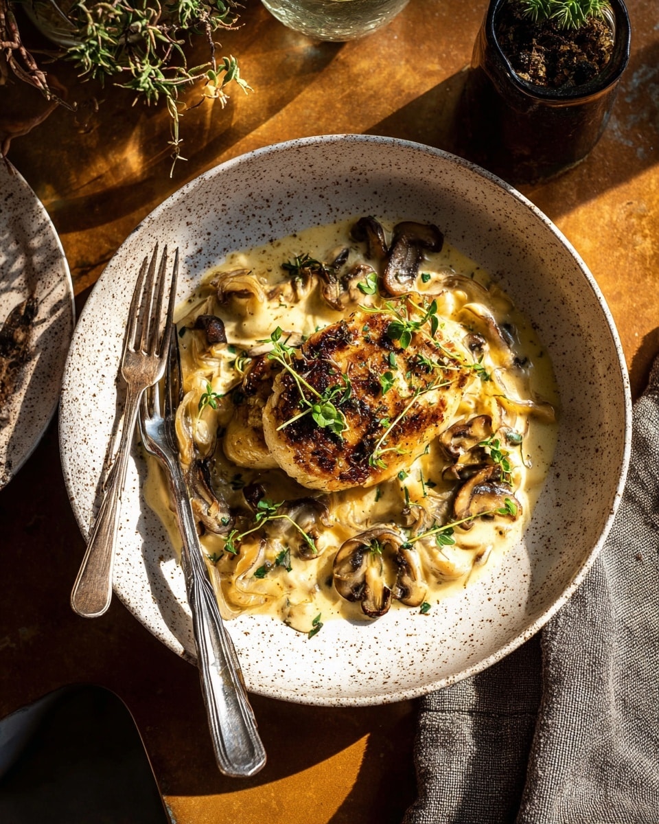 Crockpot Creamy French Onion Chicken and Orzo Recipe - Recipe Image