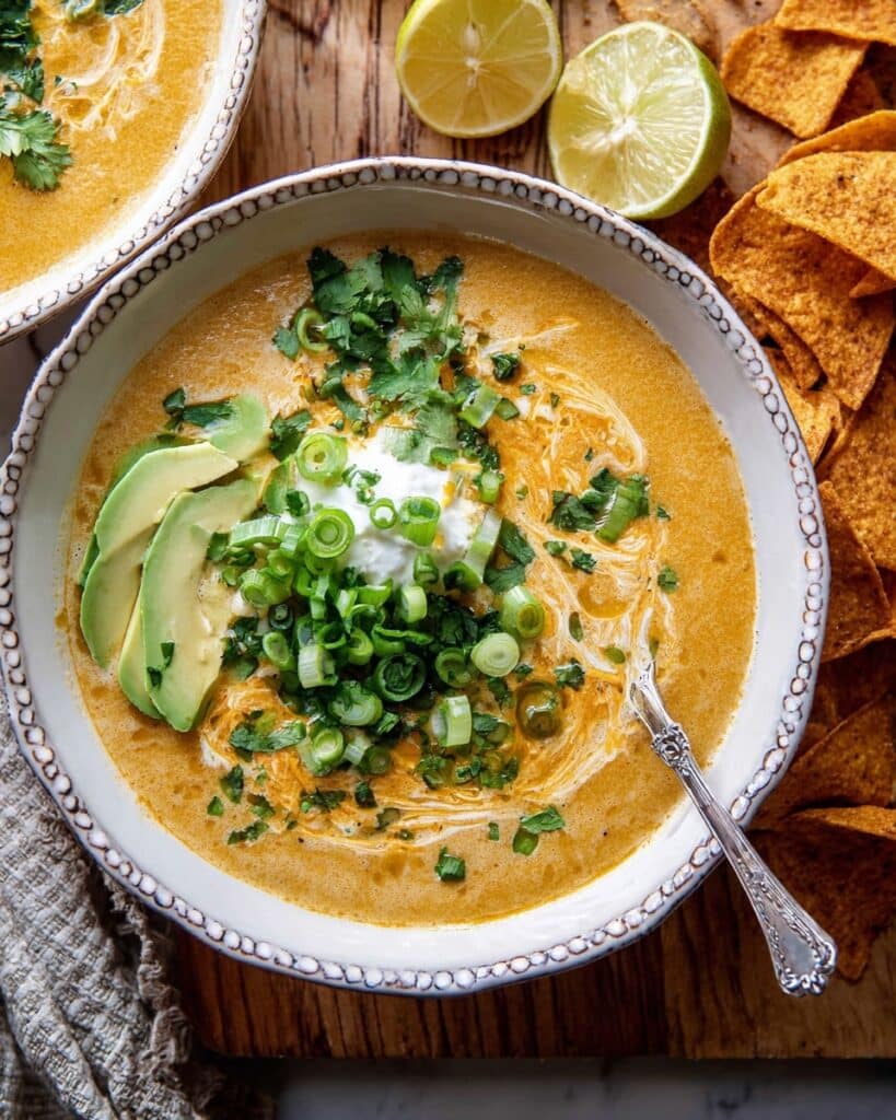 Creamy Green Chili Tortilla Soup Recipe