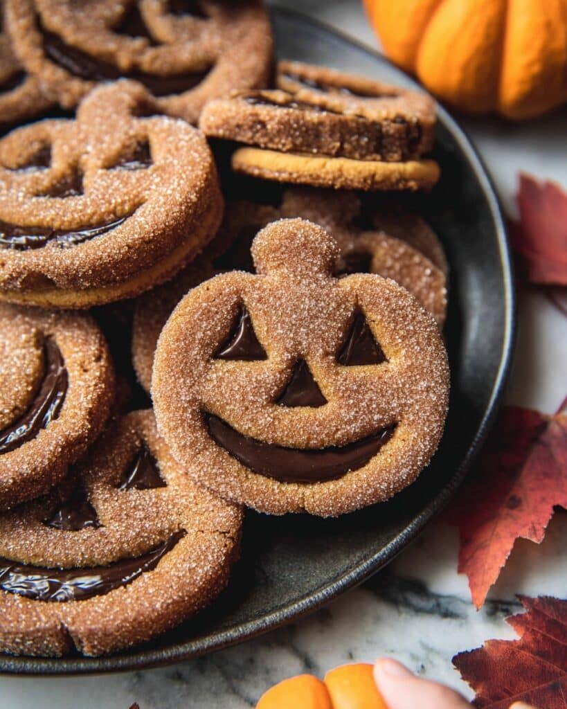Milk Chocolate Stuffed Jack-O’-Lantern Cookies Recipe