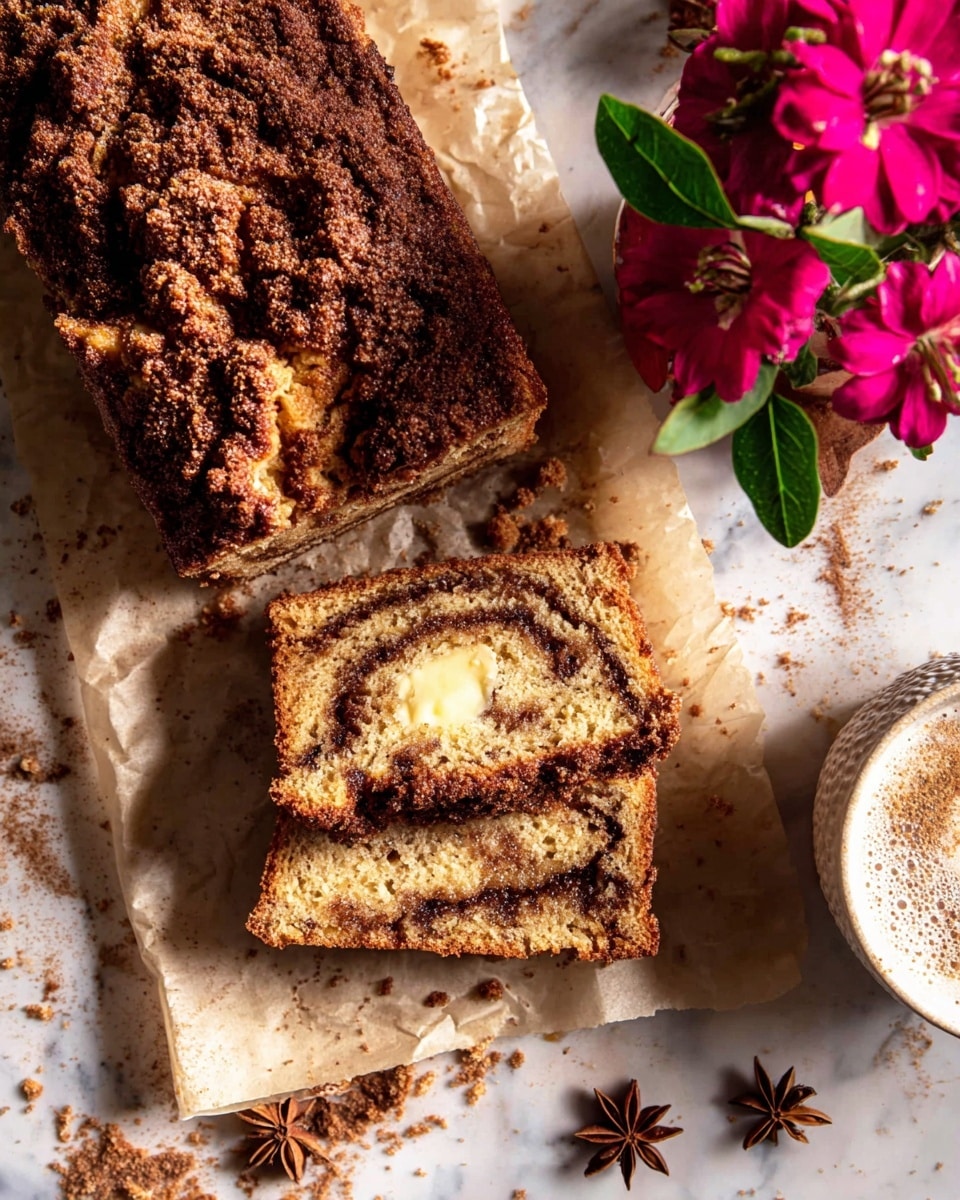 Cinnamon Crunch Swirled Banana Bread Recipe - Recipe Image