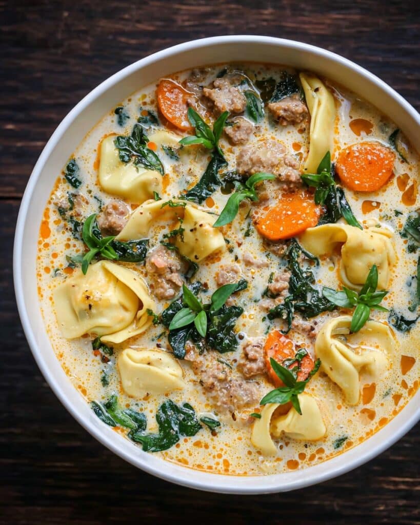 Creamy Sausage Tortellini Soup Recipe