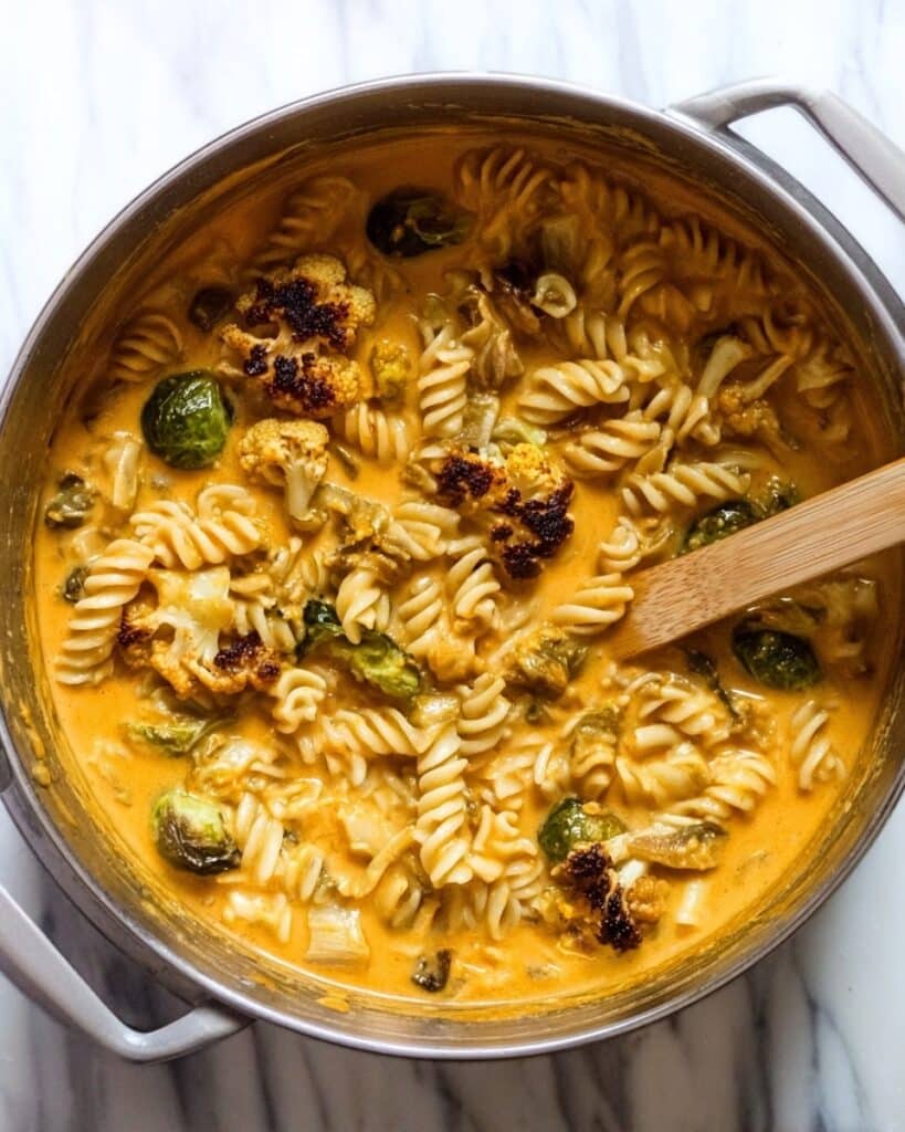 Pumpkin Mac and Cheese with Roasted Veggies Recipe