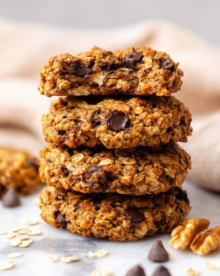 Apple Oatmeal Cookies with Dark Chocolate Chips and Walnuts Recipe