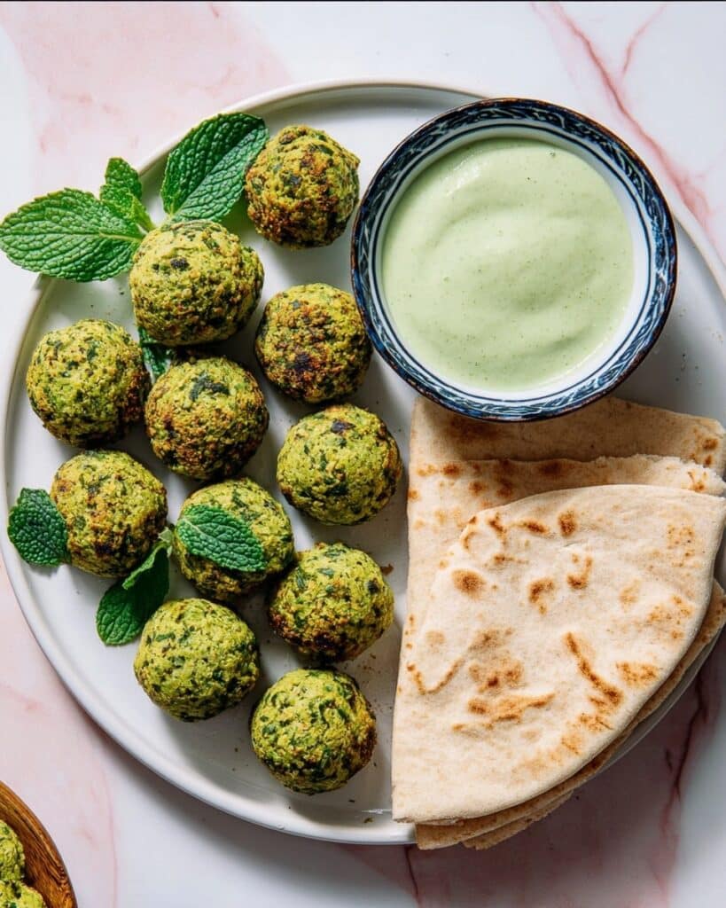 Baked Falafel Bites with Spicy Tahini Dip Recipe