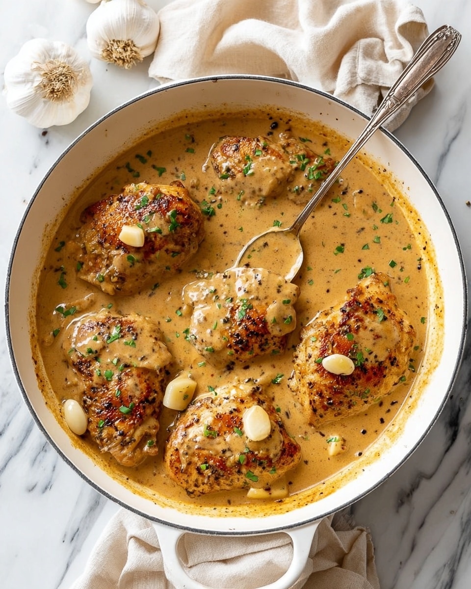 Creamy Garlic Chicken Recipe - Recipe Image