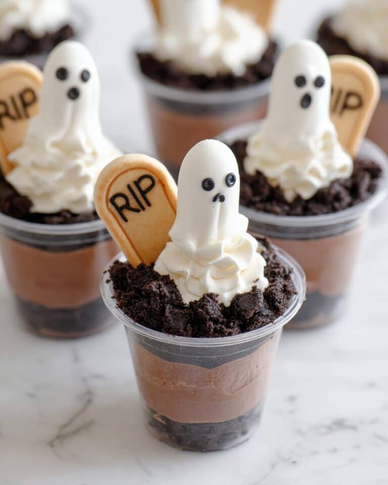 Ghosts in the Graveyard Chocolate Pudding Cups Recipe