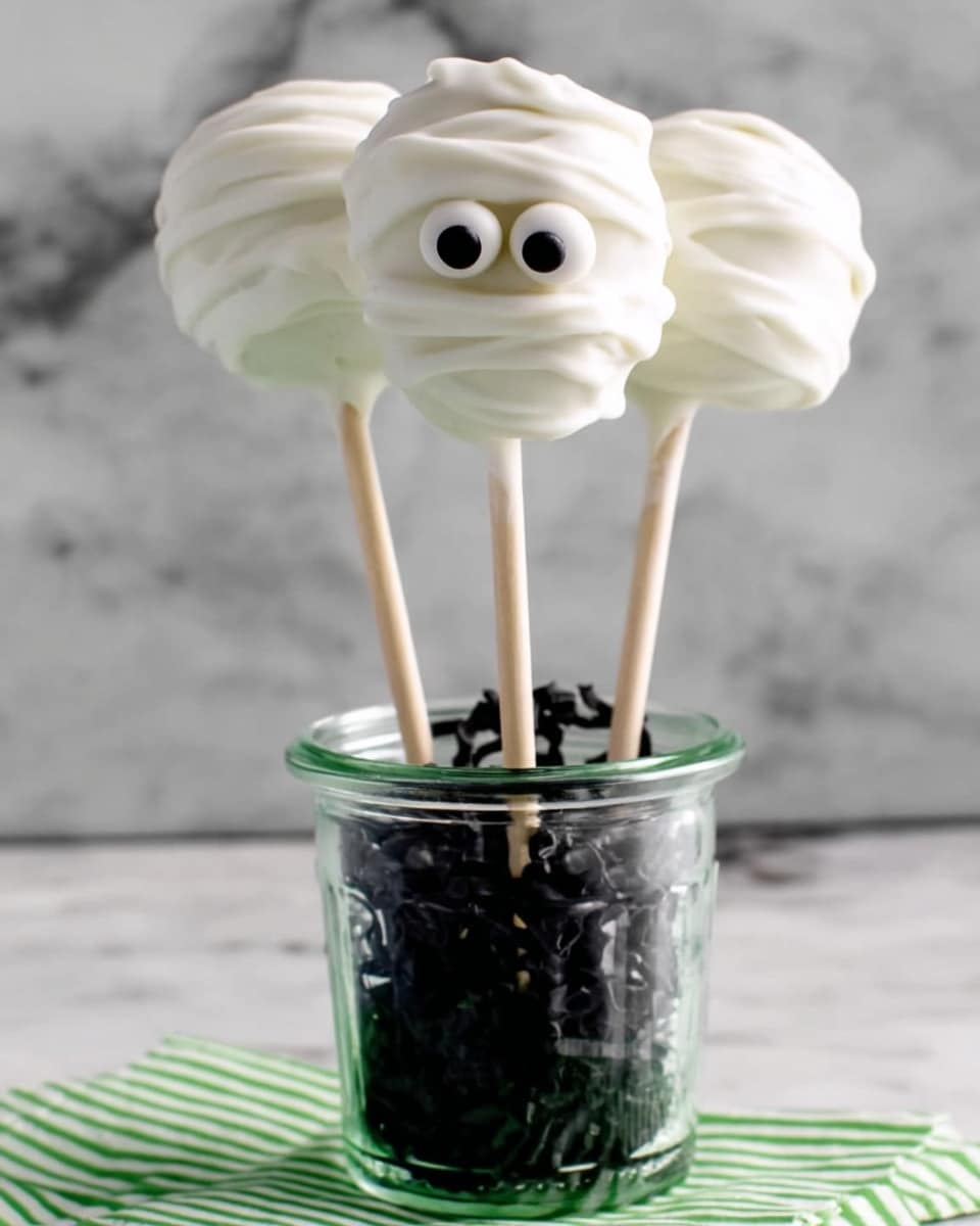 Halloween Mummy Brownie Pops Recipe - Recipe Image