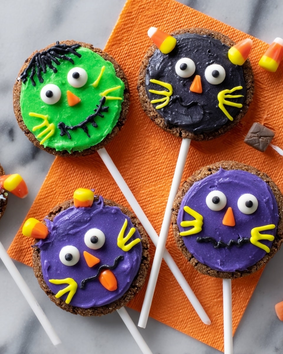 Halloween Chocolate Cookie Pops Recipe - Recipe Image