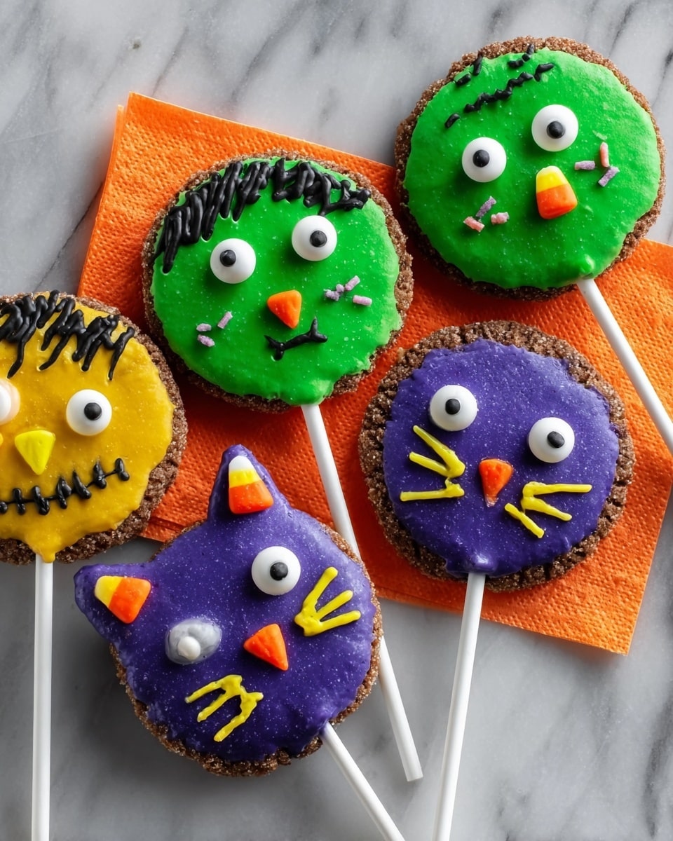 Halloween Chocolate Cookie Pops Recipe - Recipe Image