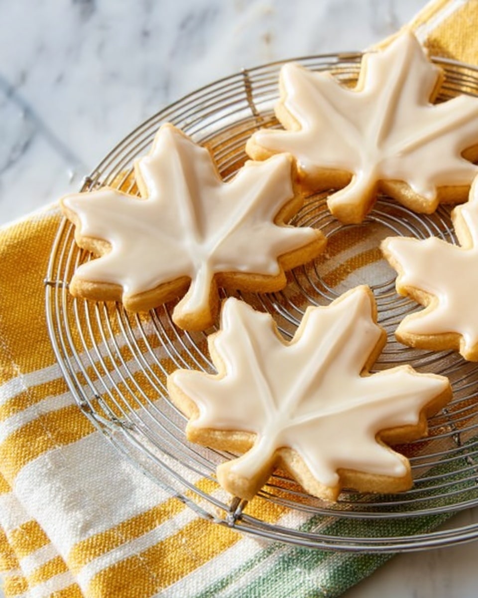 Glazed Maple Shortbread Cookies Recipe - Recipe Image
