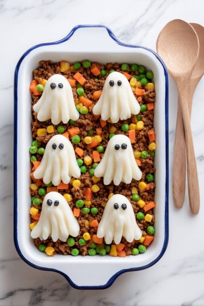 Creepy Shepherd’s Pie (Ghost Potatoes!) Recipe