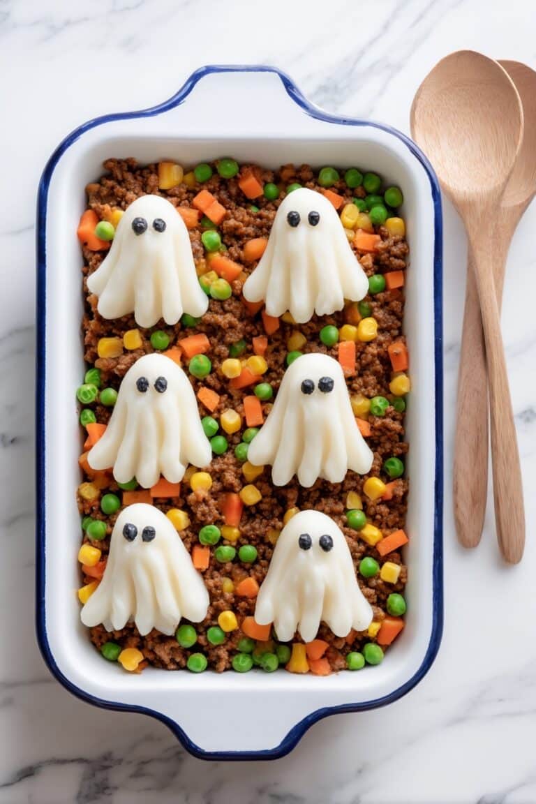 Creepy Shepherd’s Pie (Ghost Potatoes!) Recipe