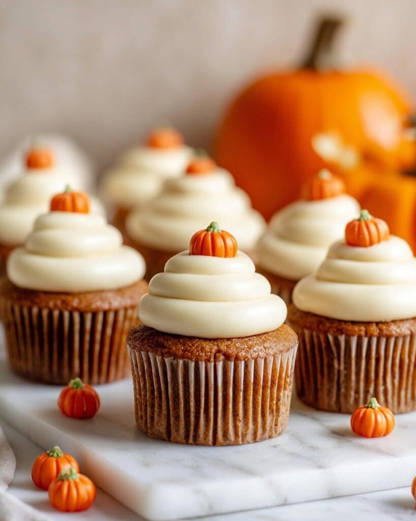 Pumpkin Cupcakes with Brown Sugar Cream Cheese Frosting Recipe
