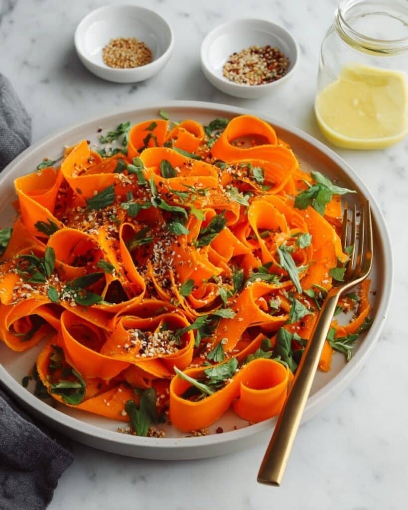 Raw Carrot Salad with Parsley and a Tangy Maple Dressing Recipe