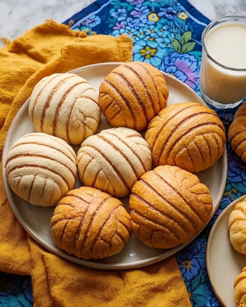 Pumpkin Conchas with Spiced Pumpkin Topping Recipe