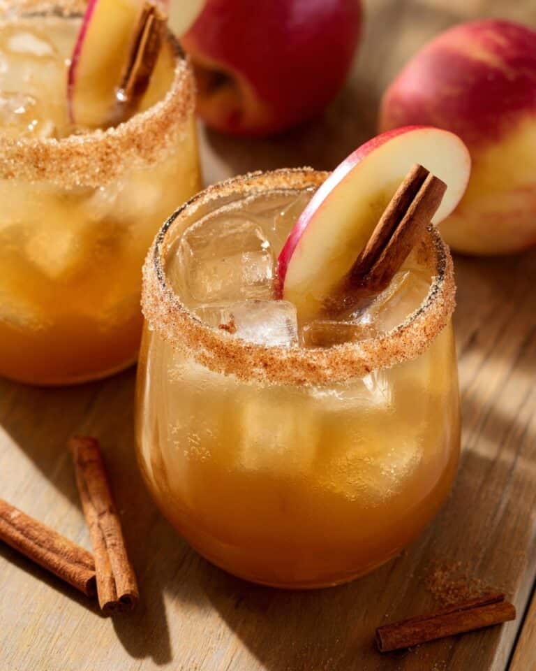 Apple Cider Margarita with Cinnamon Sugar Rim Recipe