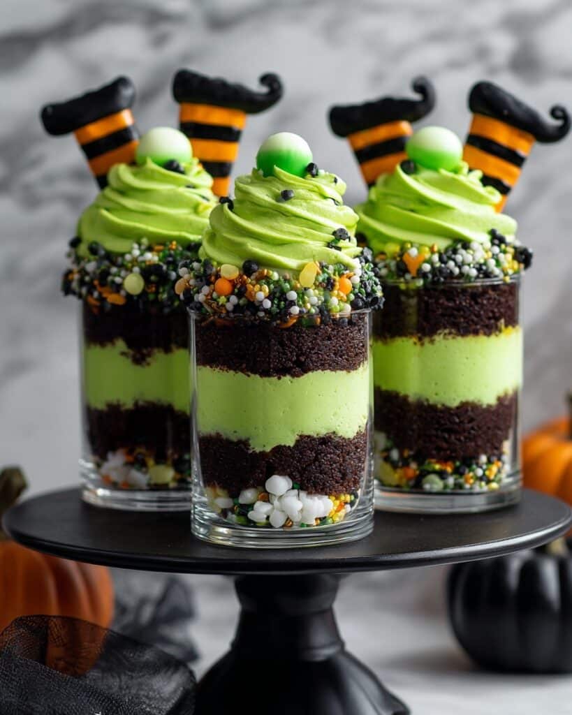 Witches Brew Halloween Cake Jars Recipe
