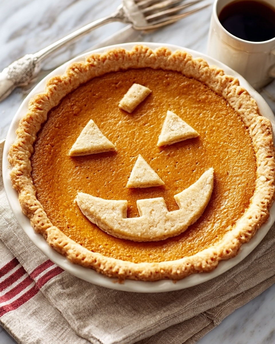 Jack-o’-Lantern Pumpkin Pie Recipe - Recipe Image