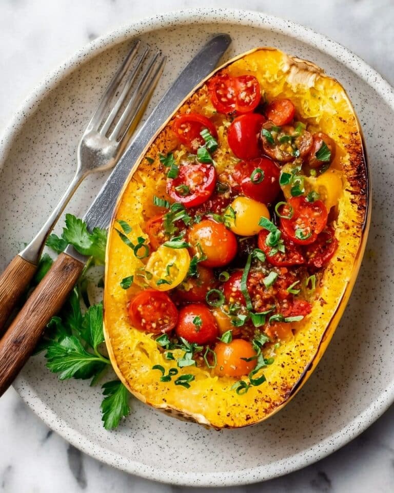 How to Bake Spaghetti Squash with Marinara and Fresh Herbs Recipe