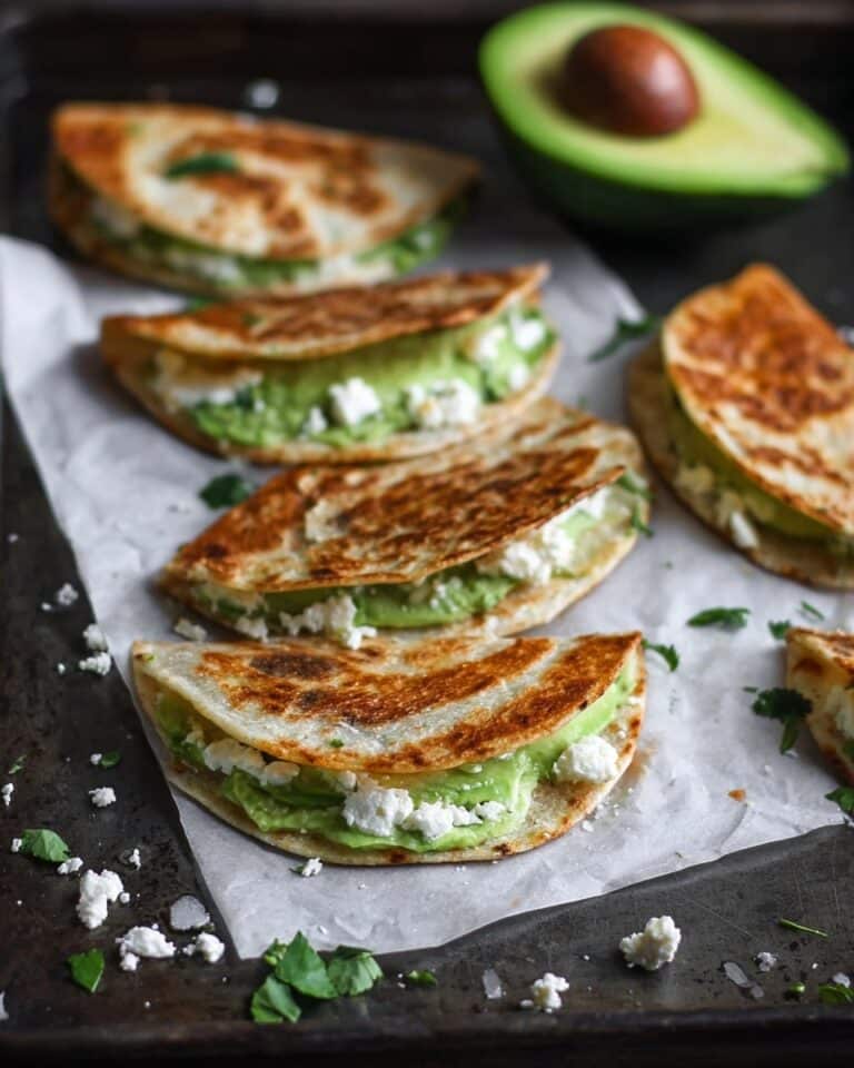 Mini Avocado & Hummus Quesadilla Recipe {Healthy Snack} Recipe