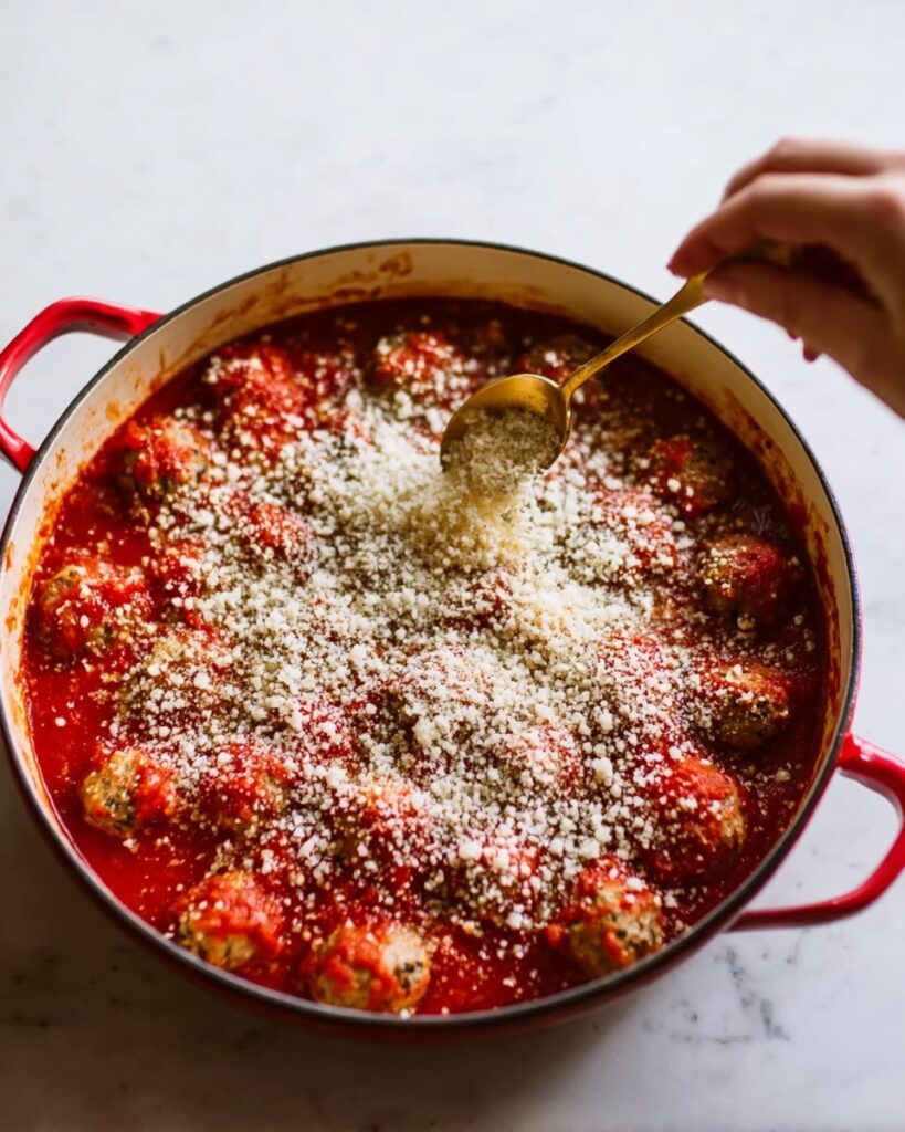 Ricotta Meatballs with Crispy Parmesan Topping Recipe