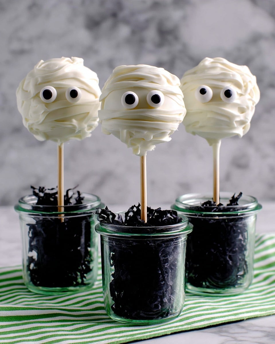 Halloween Mummy Brownie Pops Recipe - Recipe Image