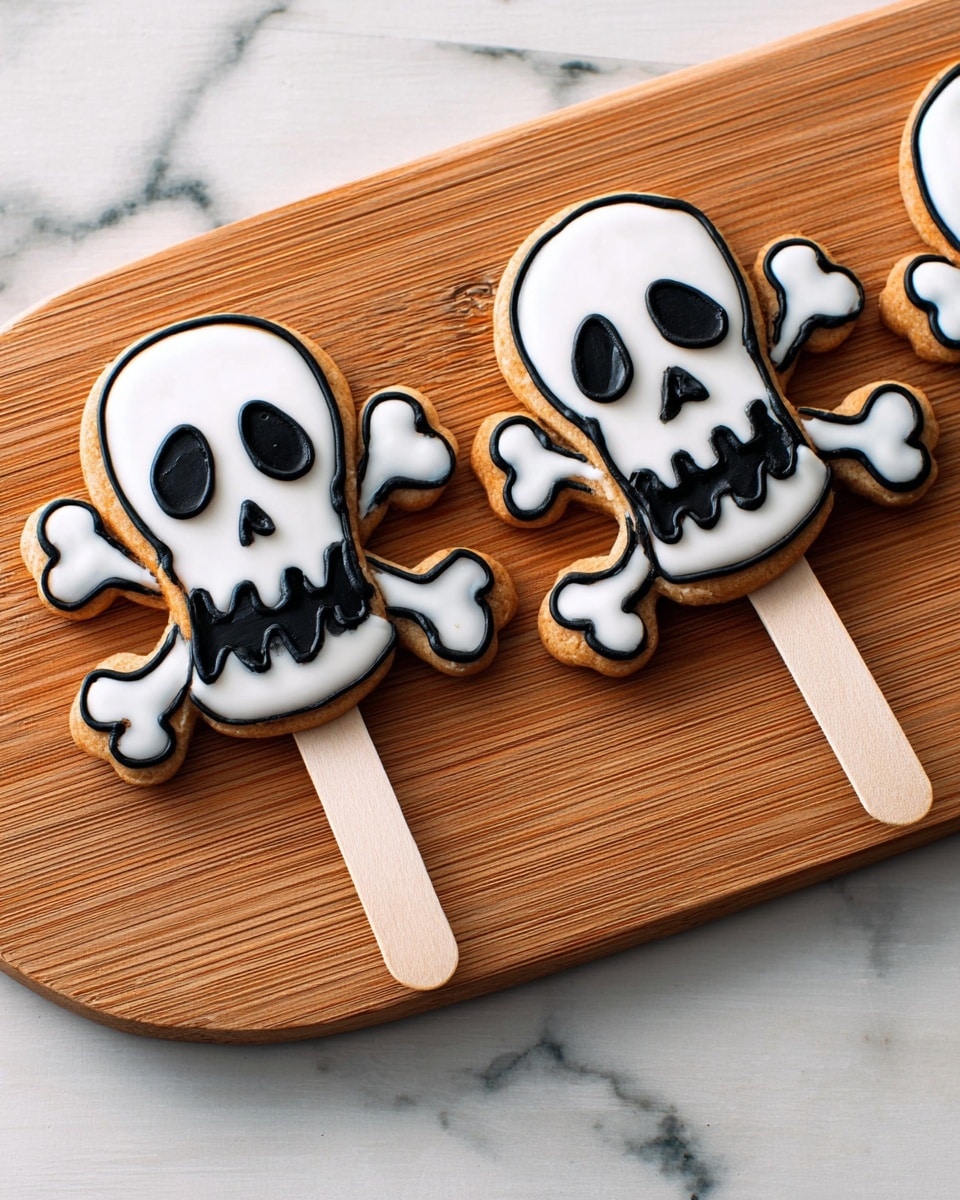 Skull and Crossbones Cookie Pops Recipe - Recipe Image