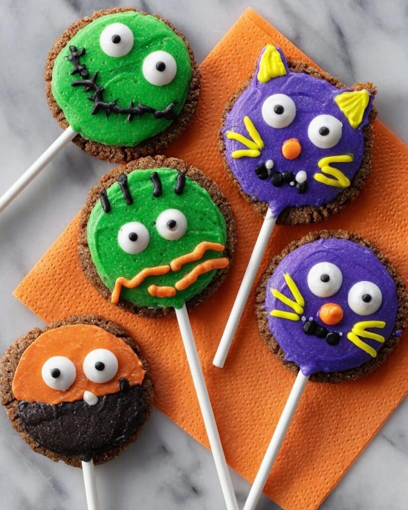 Halloween Chocolate Cookie Pops Recipe
