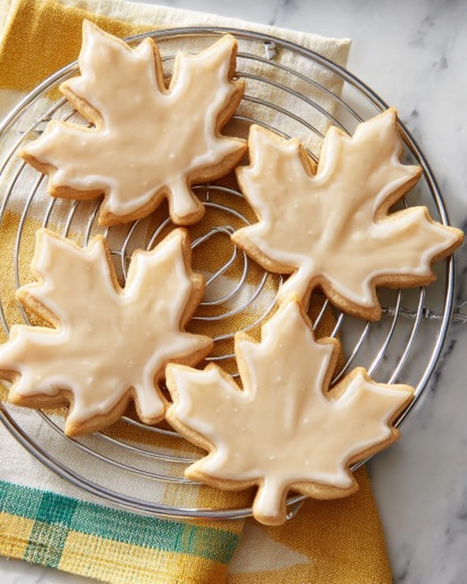 Glazed Maple Shortbread Cookies Recipe - Recipe Image
