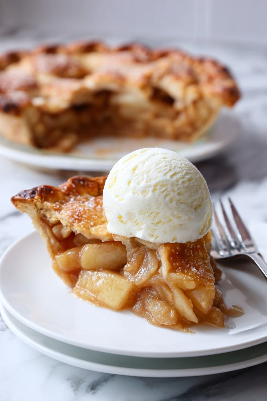 Apple Pie à la Mode (Apple Pie with Ice Cream Recipe) Recipe - Serving